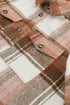 Plaid Print Flap Pockets Long Shacket